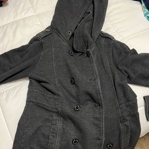 Charcoal grey pea coat